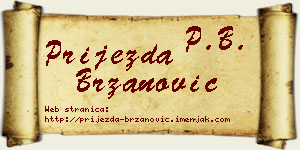 Prijezda Brzanović vizit kartica
